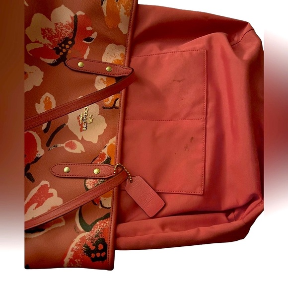 Coach Pink Floral Tote Bag - Picture 10 of 13